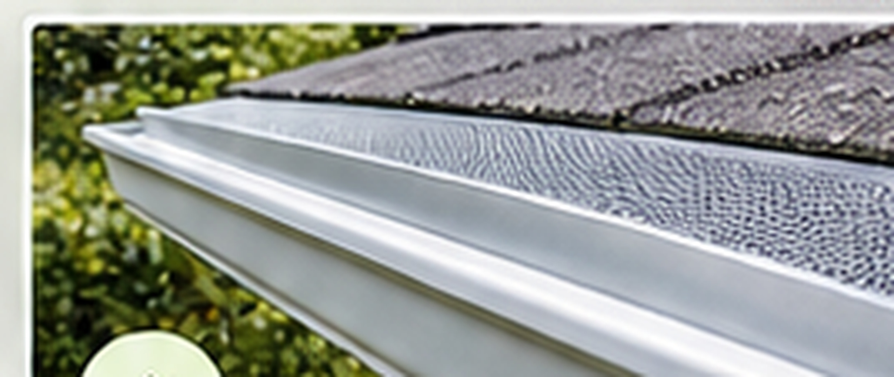 Clean seamless aluminum gutters fitted with protective micro-mesh gutter guards